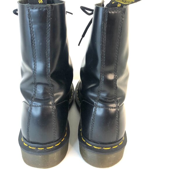 Dr. Martens 1490 Vintage 10-Eyelet Boots in Black Smooth Leather Sz. M/8, W/9.5 - Picture 3 of 16